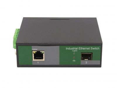 鋼合金工業級百兆1光1電SFP交換機